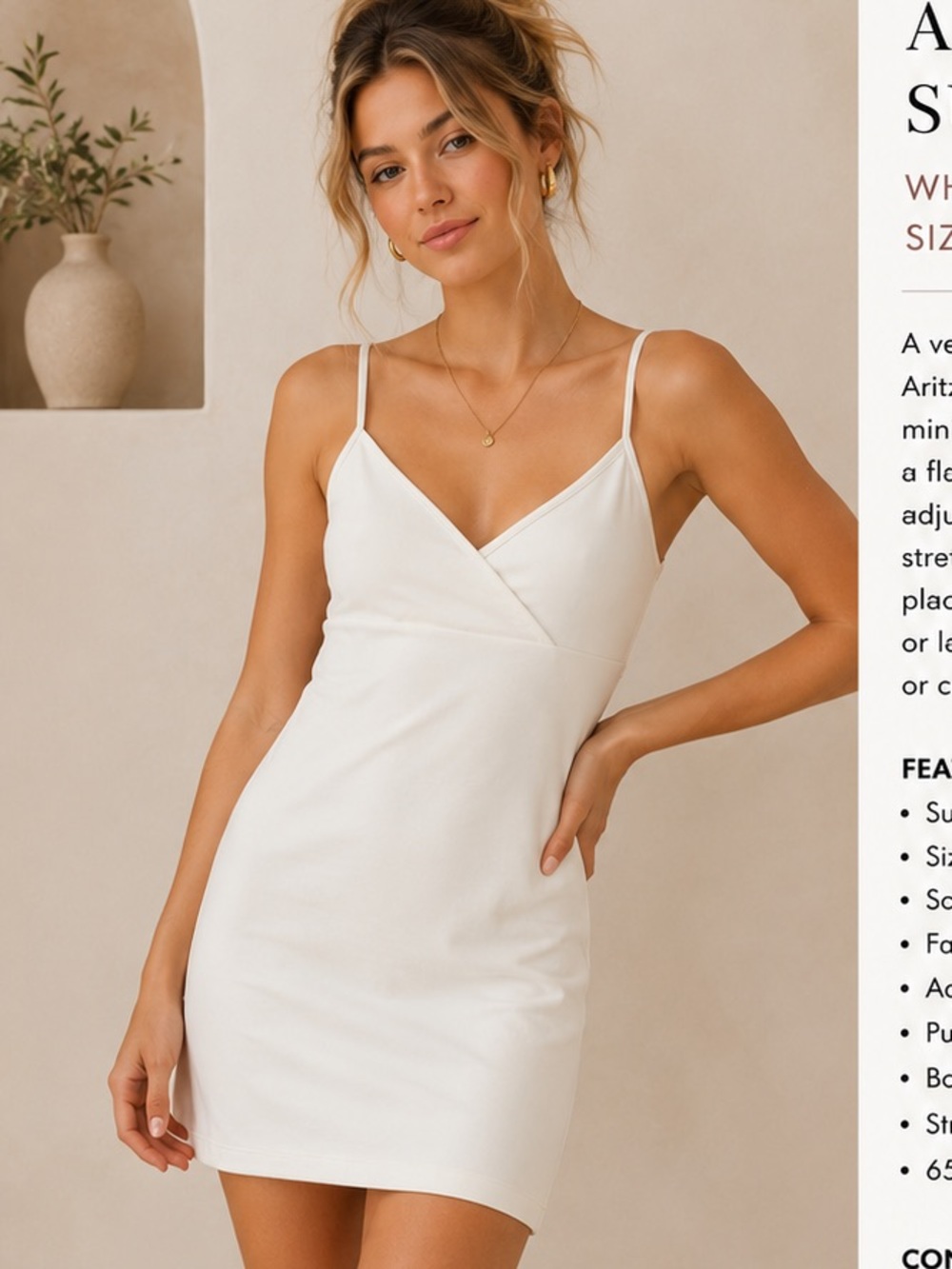 Aritzia Sunday Best White Bodycon Slip Mini Dress | Size Small - Picture 1 of 8